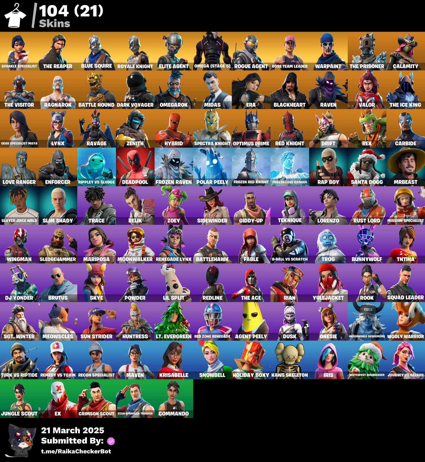 Account [PC/PSN/XBX] 104 skins | OG STW | Sparkle Specialist | The Reaper | Blue Squire | Royale Knight | Elite Agent | Take The L | Omega (stage 5) | 100 vb
