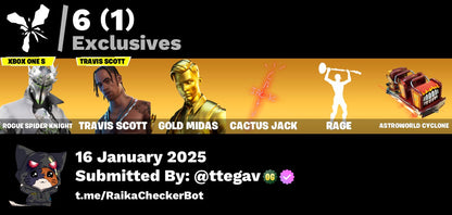 Account [PC/PSN/XBOX] 19 skins | Rogue Spider Knight | Travis Scott