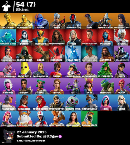 Account [PC/PSN/XBX] 109 skins | OG STW | Gold Brutus | Gold Meowscles | Gold Midas