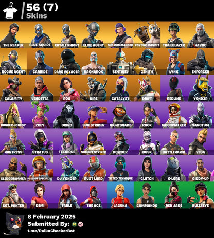 Account [PC/PSN/XBOX] 56 skins | The Reaper | Blue Squire | Royale Knight |  Mako | Take The L | Psycho Bandit | 550 VB