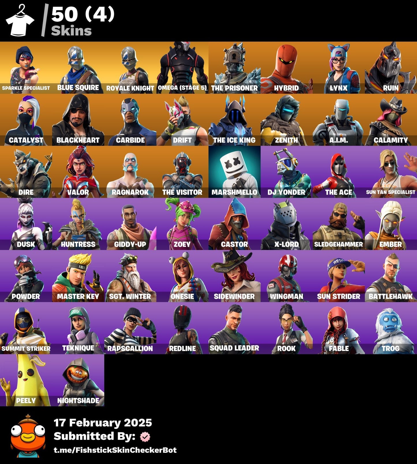 Account [PC/PSN/XBOX] (Дож. Гар.) 50 skins | Sparkle Specialist | Floss | Omega (stage 5)