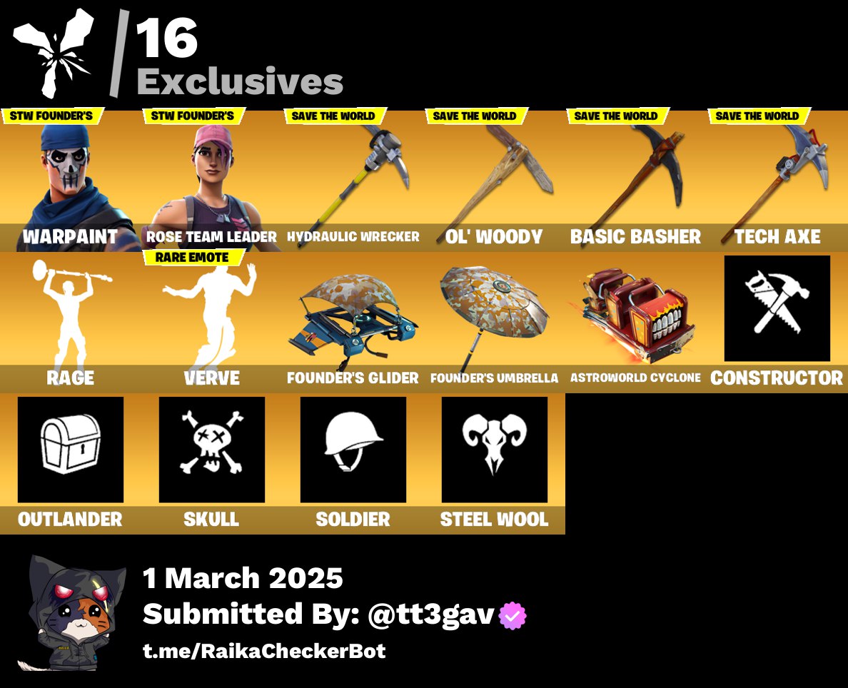 Account [PC/PSN/XBX] 79 skins | OG STW | Midas 350 VB