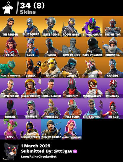 Account [PC] 34 skins | The Reaper | Blue Squire | Elite Agent | Take The L100 VB