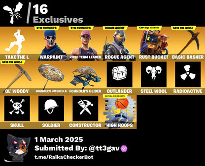 Account [PC/PSN/XBX] 73 skins | OG STW | Take The L | Rogue Agent 800 VB