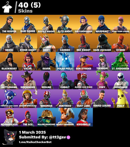 Account [PC/PSN/XBX] 40 skins | OG STW | The Reaper | s2 skins | twitch | Mako | Take The L