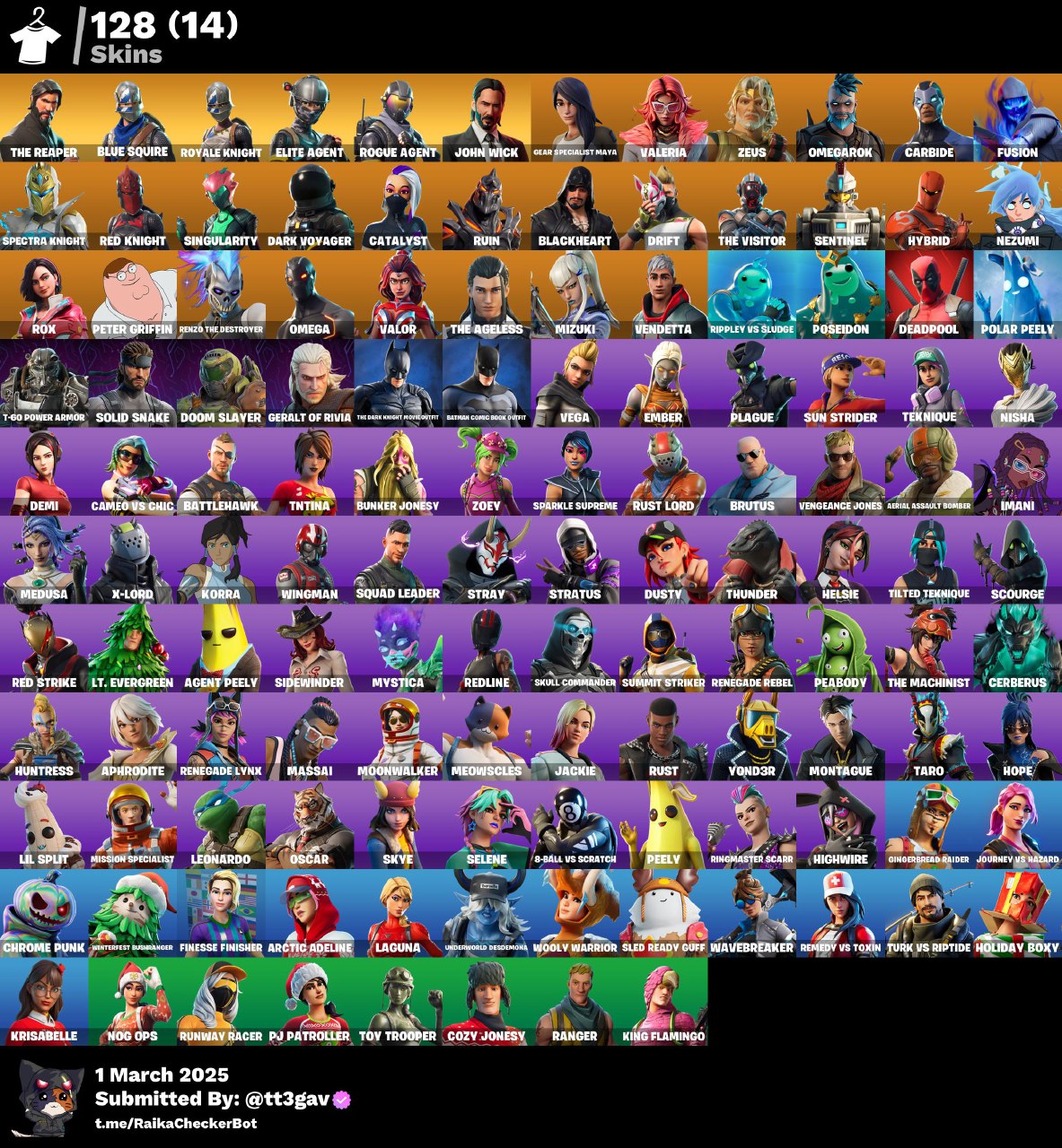 Account [PC/PSN/XBX] 128 skins | The Reaper | s2 skins | twitch | Mako | Take The L