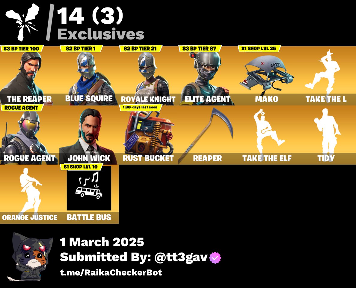 Account [PC/PSN/XBX] 128 skins | The Reaper | s2 skins | twitch | Mako | Take The L
