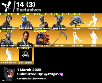 Account [PC/PSN/XBX] 128 skins | The Reaper | s2 skins | twitch | Mako | Take The L