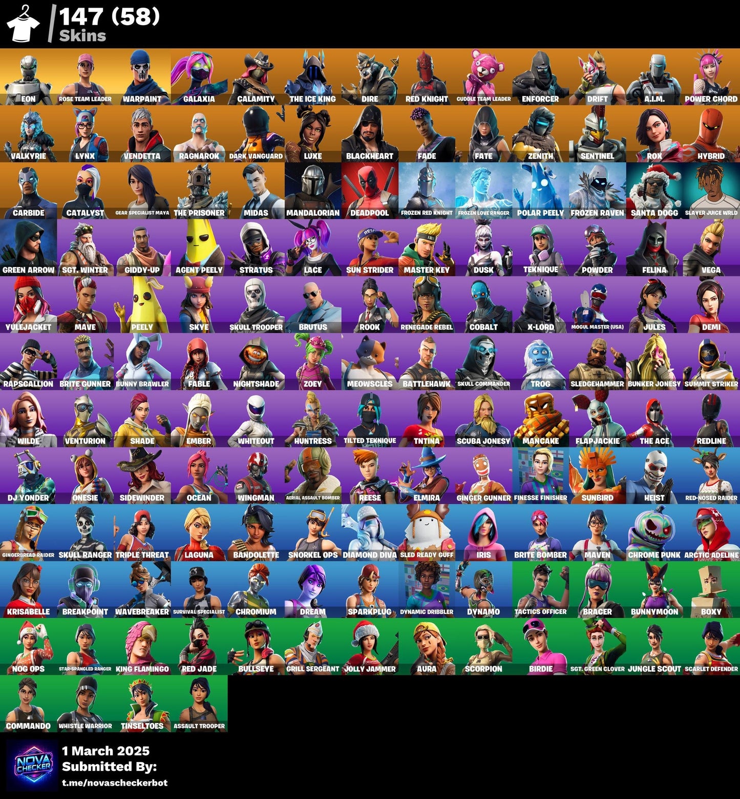 Account [PC/PSN/XBOX] 147 skins | OG STW | Eon | Leviathan | 200 VB