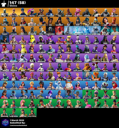 Account [PC/PSN/XBOX] 147 skins | OG STW | Eon | Leviathan | 200 VB