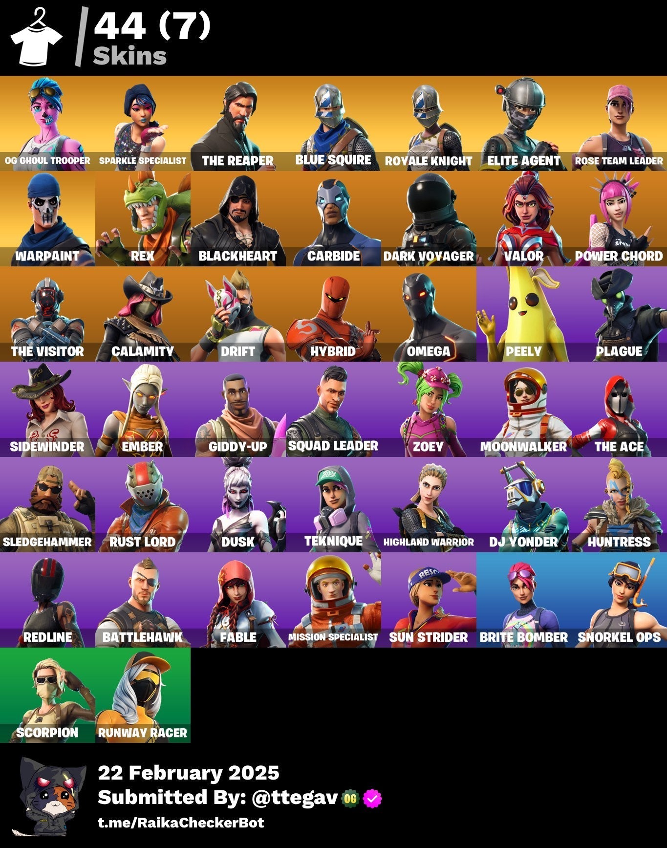 Account [PC/PSN/XBOX] 44 skins | OG STW | Og Ghoul Trooper | Floss | The Reaper