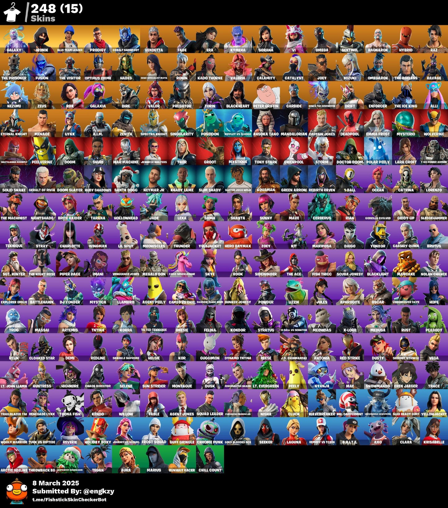 Account [PC/PSN] 248 skins | Galaxy | IKONIK | Blue Team Leader  1720 VB