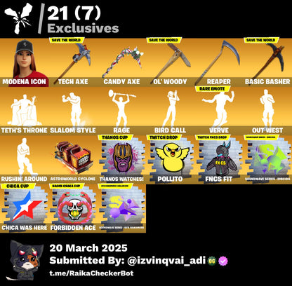 Account [PC/PSN/XBX] 276 skins (PARENTAL:11111) | Modena Icon | Candy Axe 140 VB