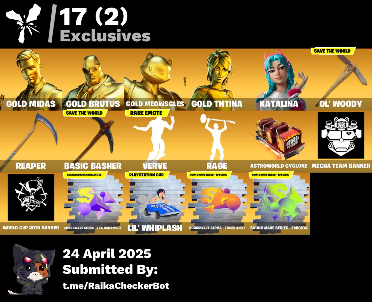 Account [PC/PSN/XBOX] 273 skins | Gold Midas | Gold Brutus | Gold Meowscles | Gold TNTina | 900 VB