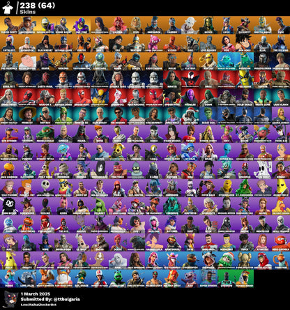 Account [PC/PSN/XBX] 238 skins | Travis Scott | Lina Scorch | Subzero Cryptic | Rogue Agent 700 VB