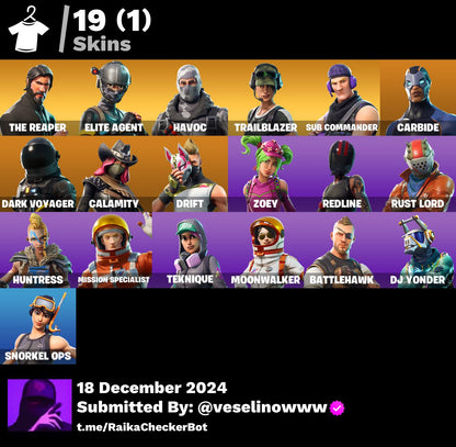 Account [PC/PSN/XBOX] 19 skins | The Reaper | Take The L